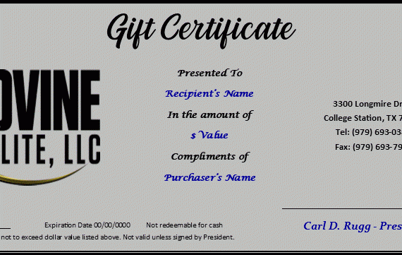Gift Certificate
